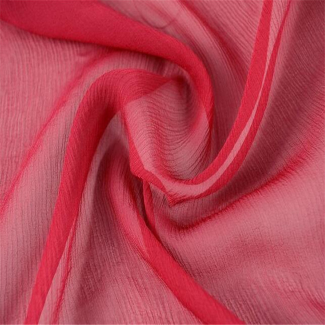 original silk crinkle crepe silk chiffon fabric for summer dress hongyi