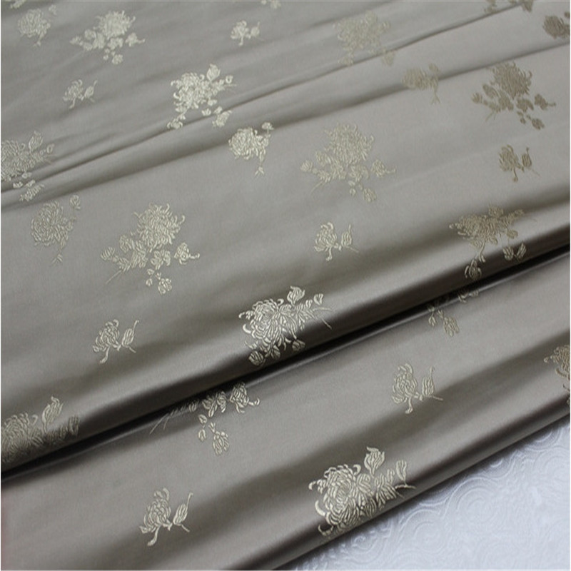 Luxury Beautiful Floral Satin Jacquard Embroidery Brocade Fabric for Home Textile Costume Cloth Cheongsam