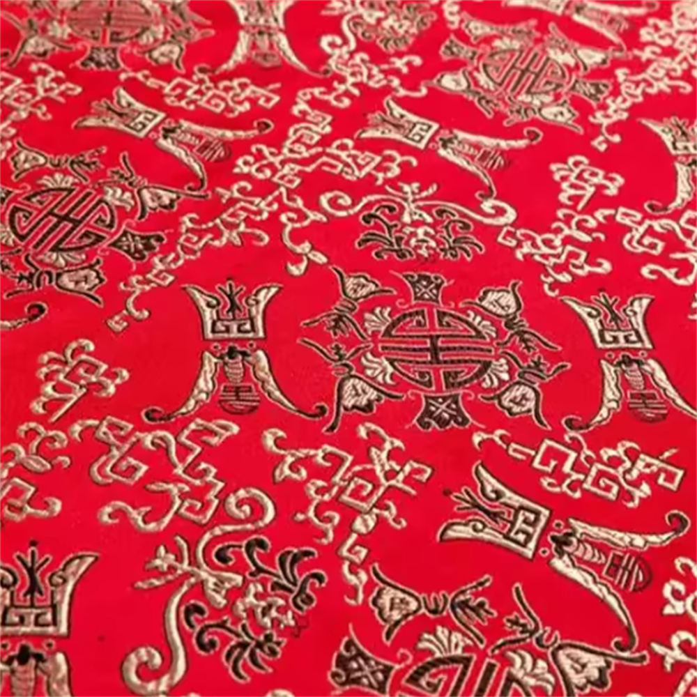 Traditional Style Made in China Wholesale Nice Colors Great Quality Material Brocade Fabric for Home Textile