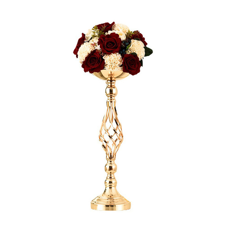 Party Flowers Table Centerpieces Metal Flower Vase WeddingTall Holder for Pillar Candle