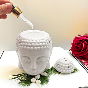 Home Decor Perfume Lamp Essential White Ceramic Oil Burner Tealight Wax Melt Warmer Candle Wax Burner