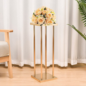 Tables Decoration Flowers Rack Vase Gold Tall Metal Flower Stand For Weddings Party Centerpiece