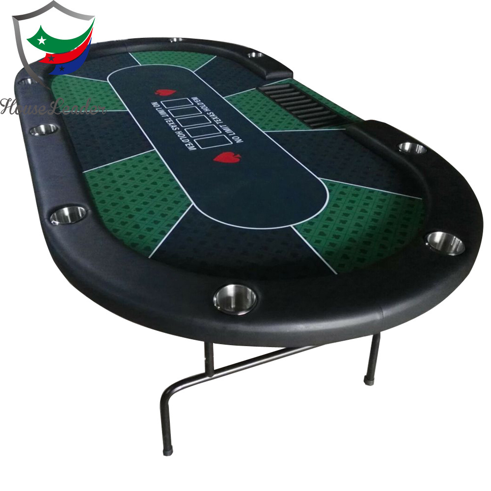 Professional 84 inch High Quality Cheap Custom Foldable Metal Leg Cash Game Casino Poker Table