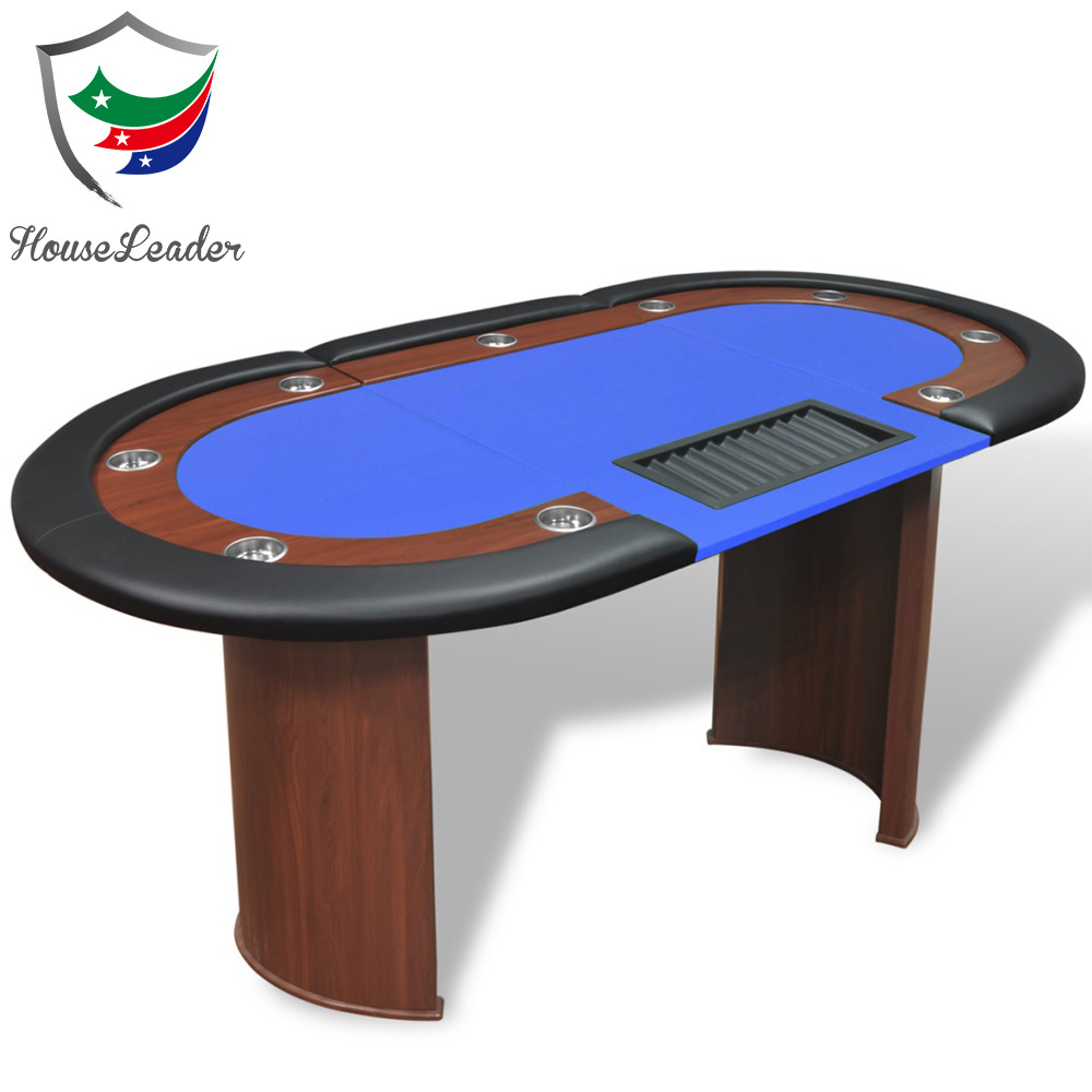 Professional 84 inch High Quality Cheap Custom Crescent-Shaped Wooden Leg Casino Poker Table