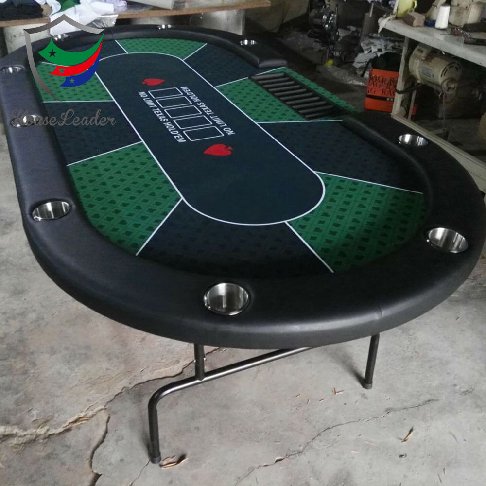 Professional 84 inch High Quality Cheap Custom Foldable Metal Leg Cash Game Casino Poker Table