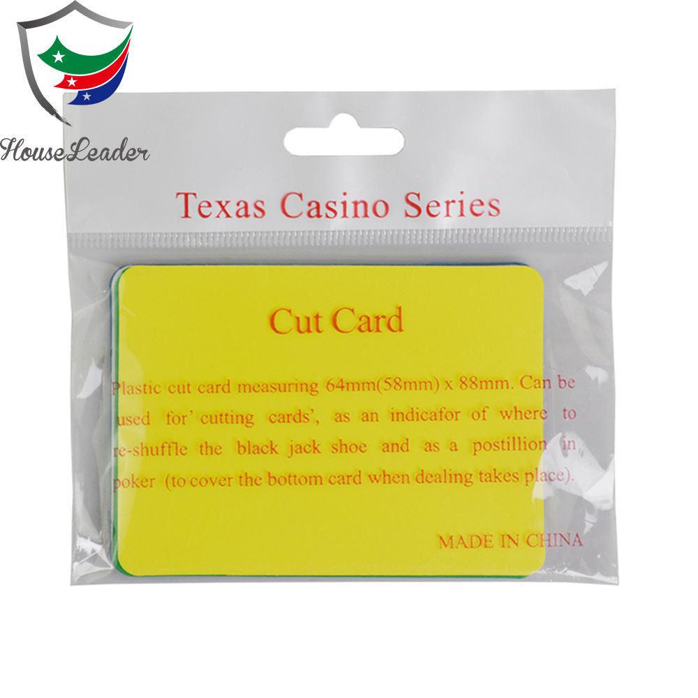 Professional Durable Washable Plastic Poker Size Cut Card