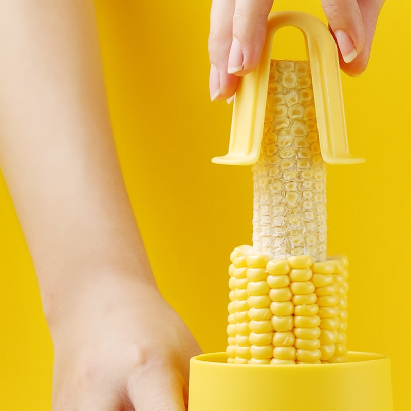 Corn Stripper Cob Peeler Remover with Built-In Cup Grater Kernel Cutter Ginger Grater Kitchen Accessories Tools