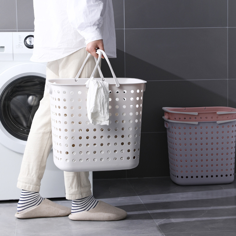 Plastic Laundry Baskets Storage Basket with Side Handles Household Items