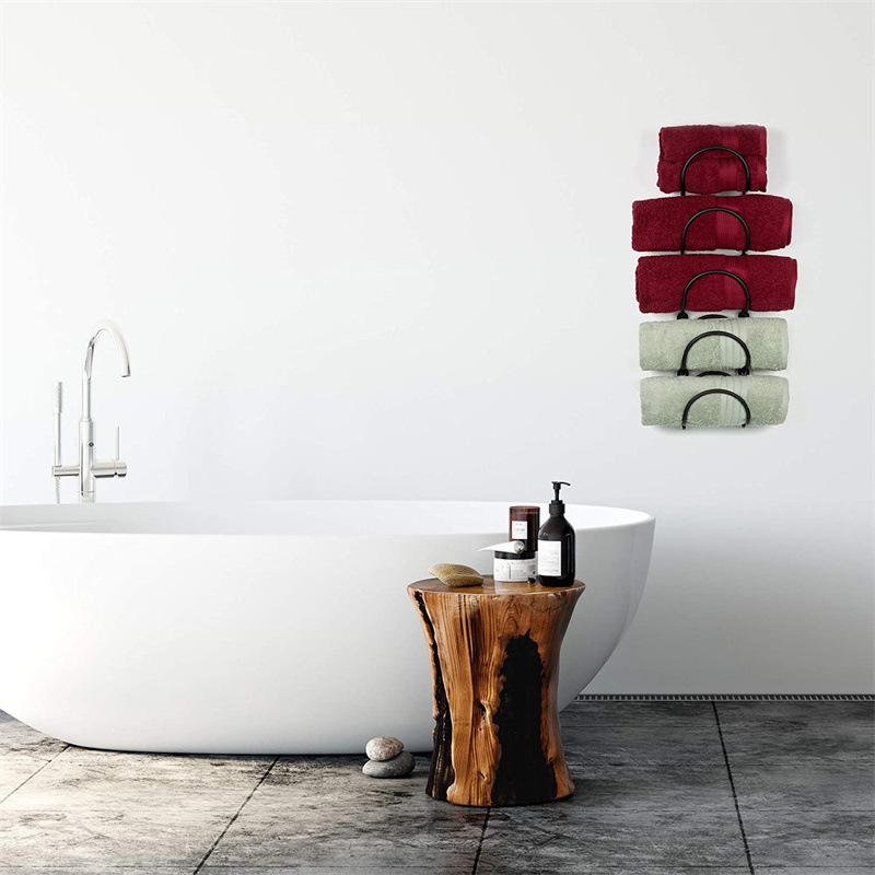 Wall Mounted Towel Storage Holders Racks for Rolled Bath Shower Hand Towel