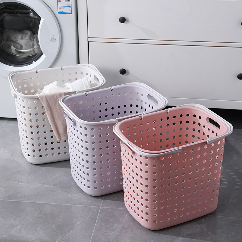 Plastic Laundry Baskets Storage Basket with Side Handles Household Items