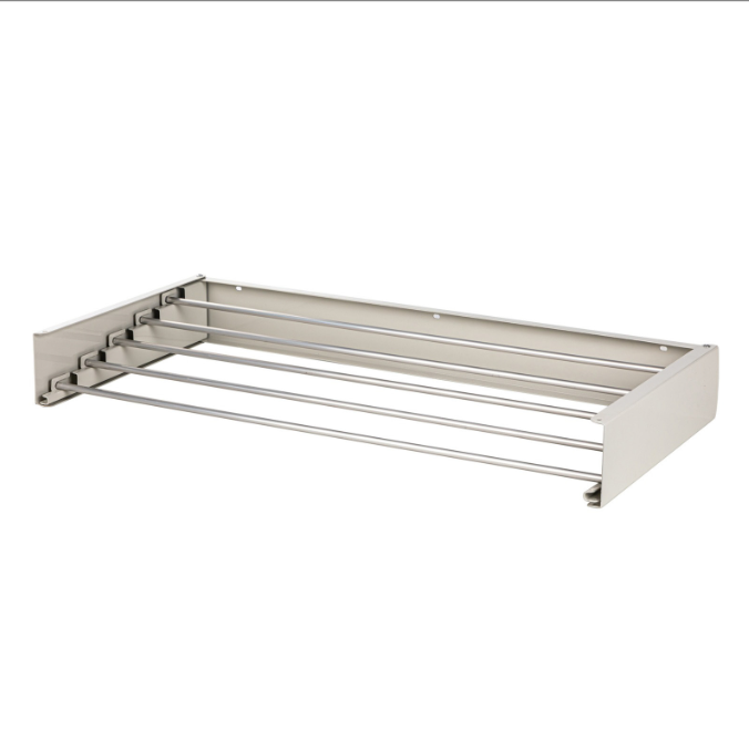 Multi-functional Storage Rack Mounted Ret Ractable Folding Balcony Clothes Wall Drying Rack  Bathroom Towel Rack