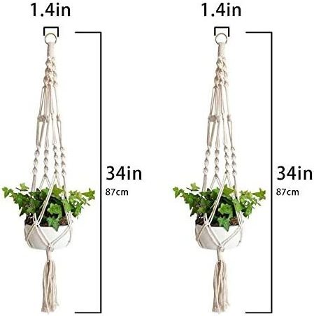 Handmade Cotton Rope Boho wholesale Pots Included Retro Creative Home Decoration Decor mini wall hangers plant macrame