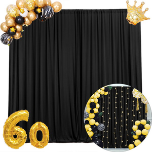 Black stage Party Wrinkle Decoration Photo Drapes decor photography church Wedding Curtains Backdrop Fabric