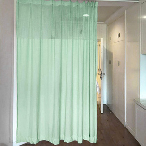 Factory Direct Disposable Flame Retardant Polyester Cubicle Waterproof  Medical Hospital Curtain Fabric