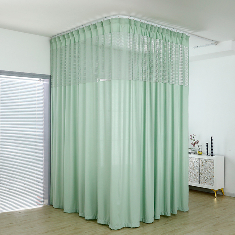 Factory Direct Disposable Flame Retardant Polyester Cubicle Waterproof  Medical Hospital Curtain Fabric