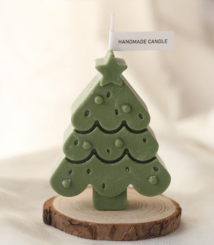 2024 Christmas Soy Wax Handmade Christmas Tree Shape Candles Scented Candles for home decor