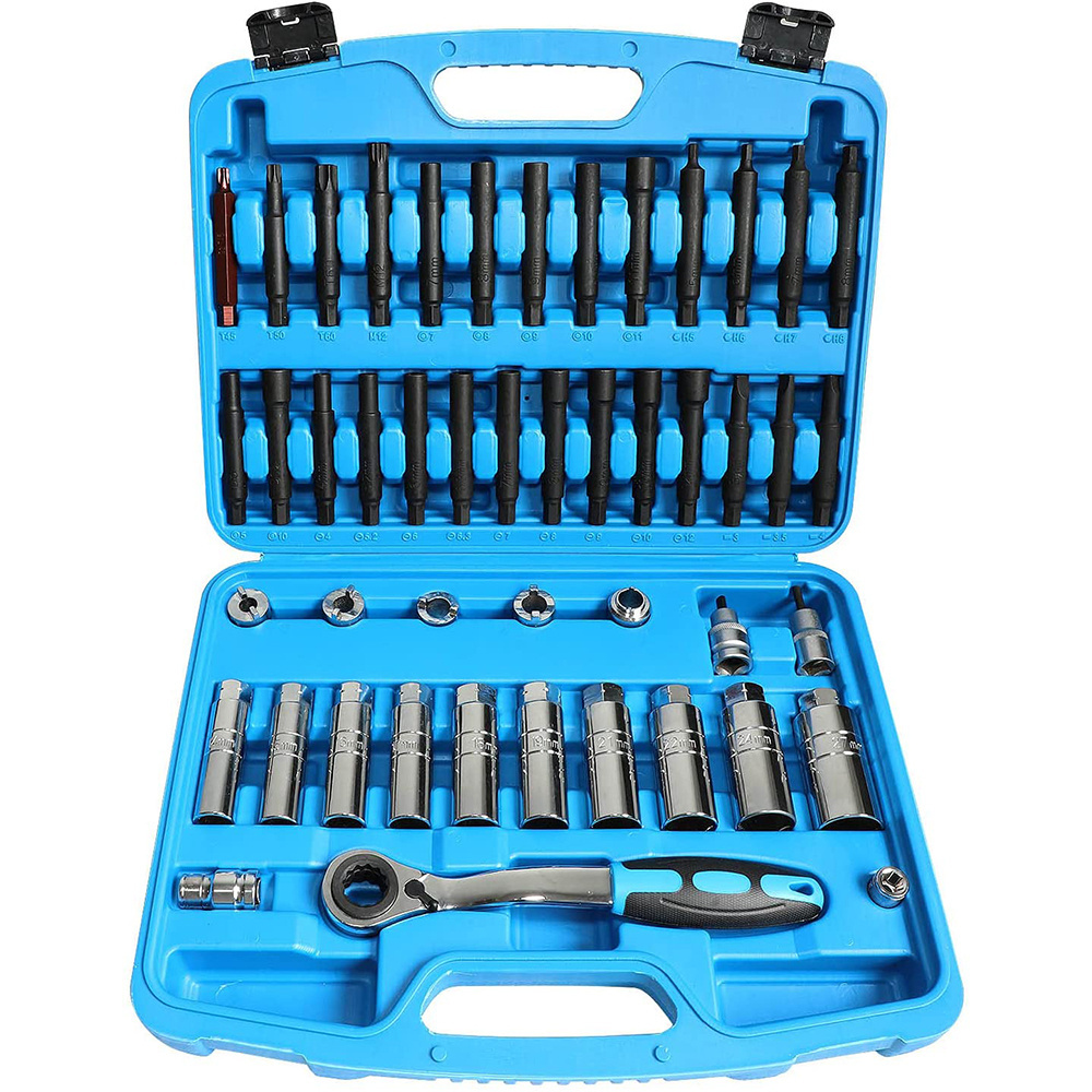 47pc Shock Absorber Strut Nut Removal Tool Fixed Kit Steering Hub Suspension Strut Spreader Remove Socket Tools