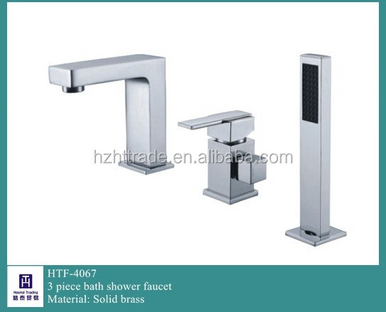 Bathroom with hand shower 5 piece deck mount tub bathtub faucet