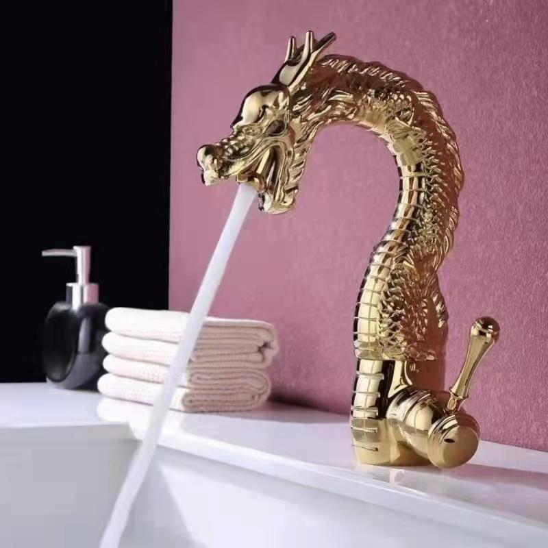 Brass Dragon Faucet Bathroom Sanitary Ware Single Hole Basin Faucet