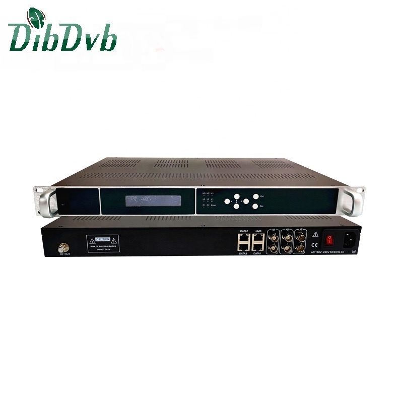 Catv multi channel rf isdb-t modulator 16 carrier out for Digital Cable TV System with 3*GbE Port input