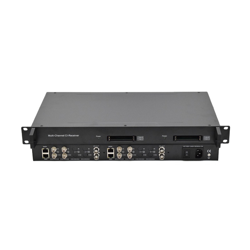 4 or 8 rf Tuner To IP spts Gateway DVB S S2 T2 CI CAM module Decryption Receiver For Encrypted Channels