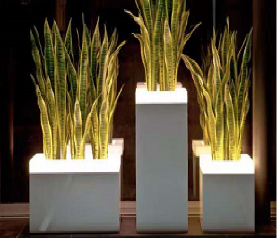 illuminated outdoor garden flower vase with waterproof material