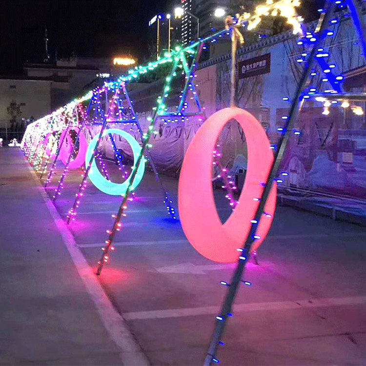 Hot Selling Customized Outdoor LED Children Swings 16 Colors Change RGB LED Swing set