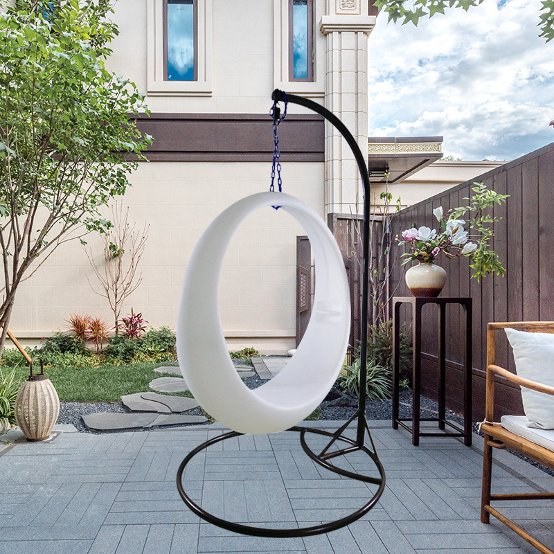 16 Colors Change Garden  Entertainment Hanging Swing Chair Pe Waterproof Light Up Led Swing