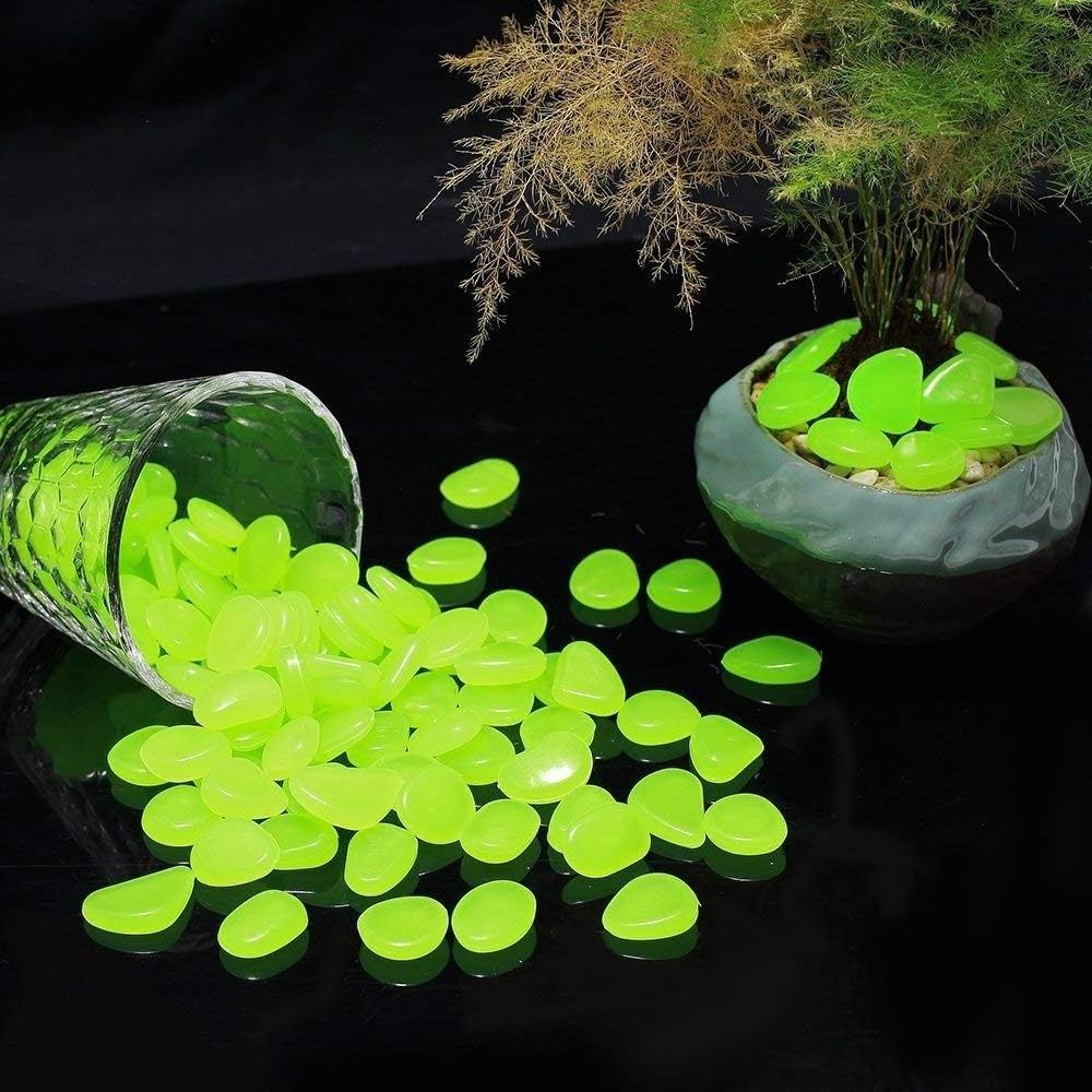 Luminous Stones Glow in Dark Garden Pebbles Natural Glowing Stone