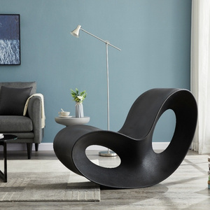 2022 NEW Living room Leisure Modern PE Plastic Black Rocking Chair