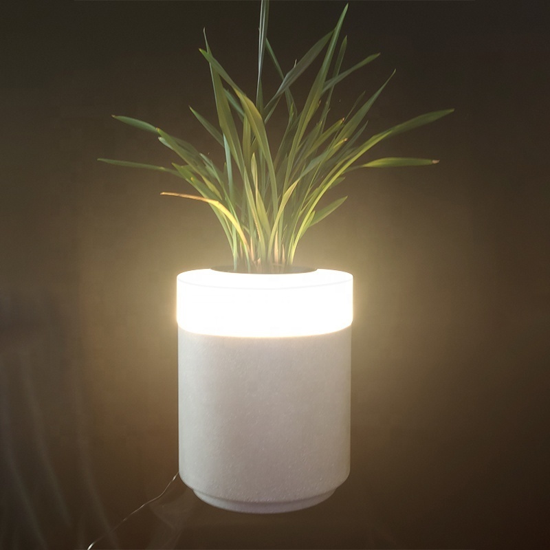 Big size illuminated solar charging glowing Flower Pot garden outdoor Led Lighted Flower Pot planter