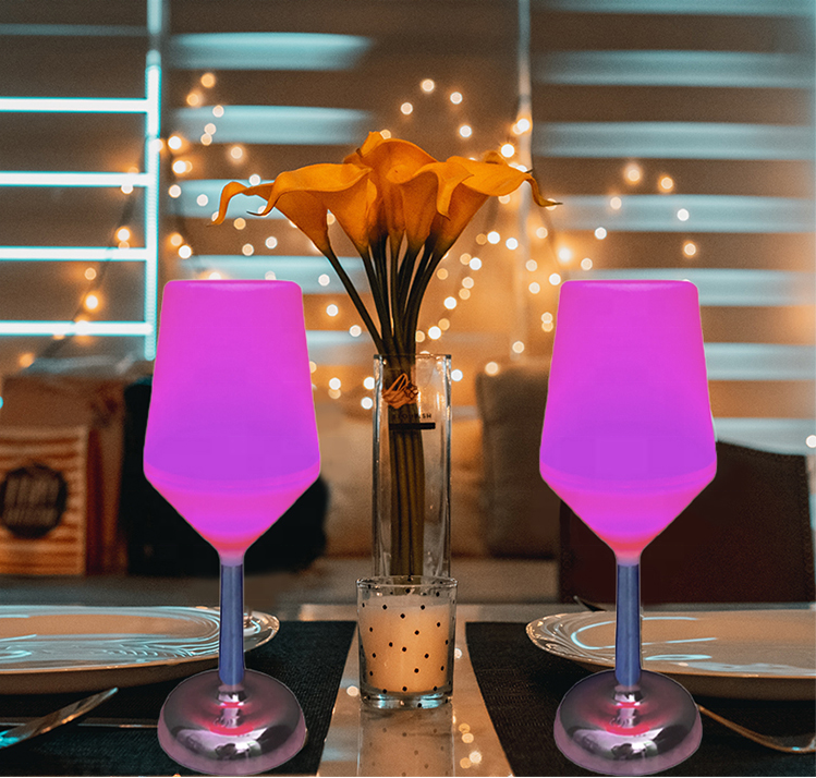 new design Novelty LED Cup,LED wine solid gift bar glass lamp kit, birthday/christmas festival gift