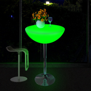 Wholesale 16 Colors Changing Led Bar Table Furniture Customized Pe Highboy Cocktail Table