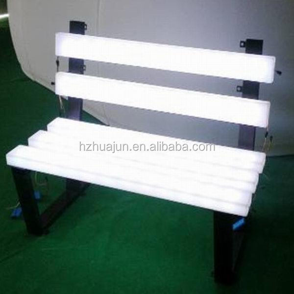 hot sales New design glowing bench ,outdoor use led garden bench and chair for garden , park .waterproof  lighted chair