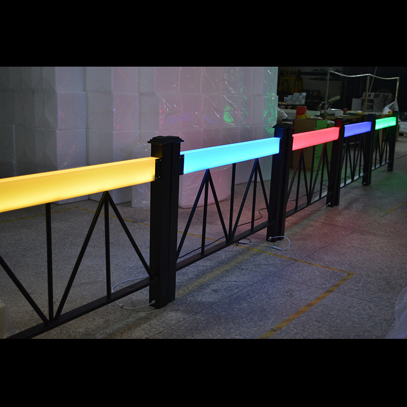 Balcony Decorative LED Railing Remote Control Lighting Railing Modern Design  Square LED Illuminare Railing