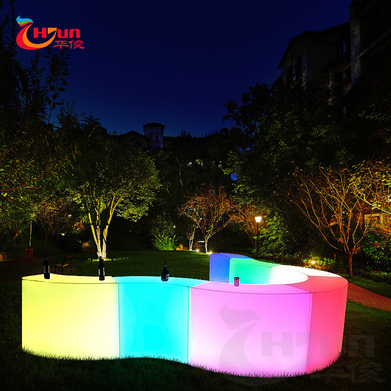 New product used nightclub illuminated furniture led modern portable LED bar counter with Light Color Change