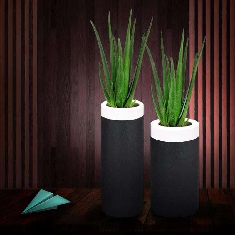 illuminated outdoor garden flower vase with waterproof material