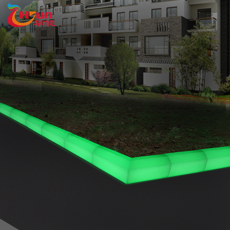 Best sell wholesale led light plastic curb stone road side pavement led Pavement Curbs led parking curb stone