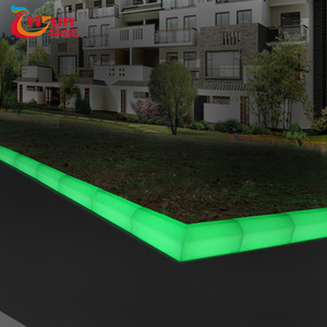 Best sell wholesale led light plastic curb stone road side pavement led Pavement Curbs led parking curb stone