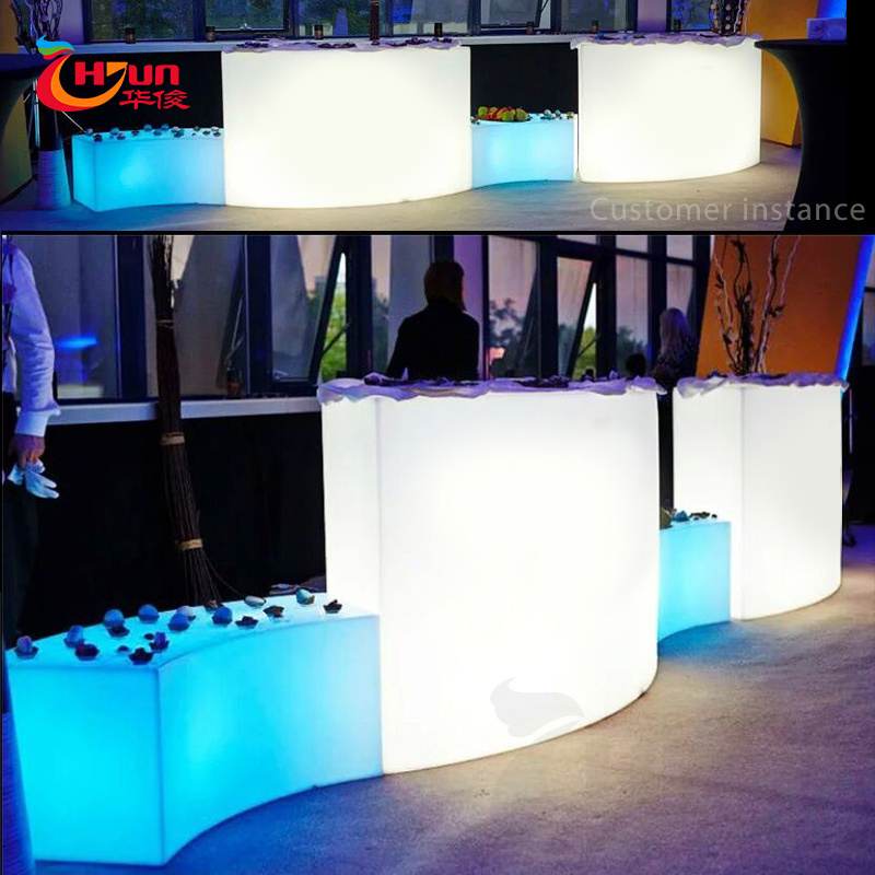 New product used nightclub illuminated furniture led modern portable LED bar counter with Light Color Change