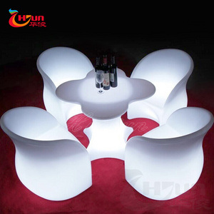 Living Room led light sofa  Furniture plastic garden led glowing sofa  furniture