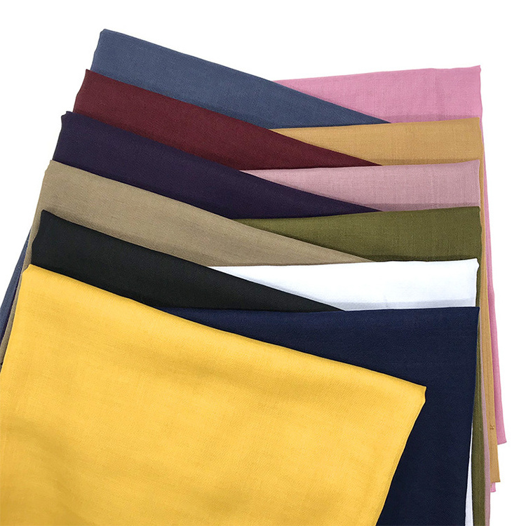 Fashion Solid Color Scarfs Prayer Scarves Muslim Cotton Jersey Shawls For Women Stylish Cotton silk scarves wholesale