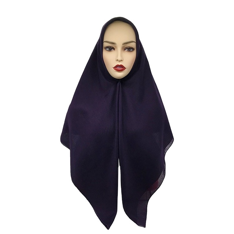 Fashion Solid Color Scarfs Prayer Scarves Muslim Cotton Jersey Shawls For Women Stylish Cotton silk scarves wholesale