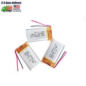 OEM Custom 502035 300mAh 1.11Wh Rechargeable Lithium Ion Battery For LED Lights 300mAh 502035 3.7V Lipo Batteries