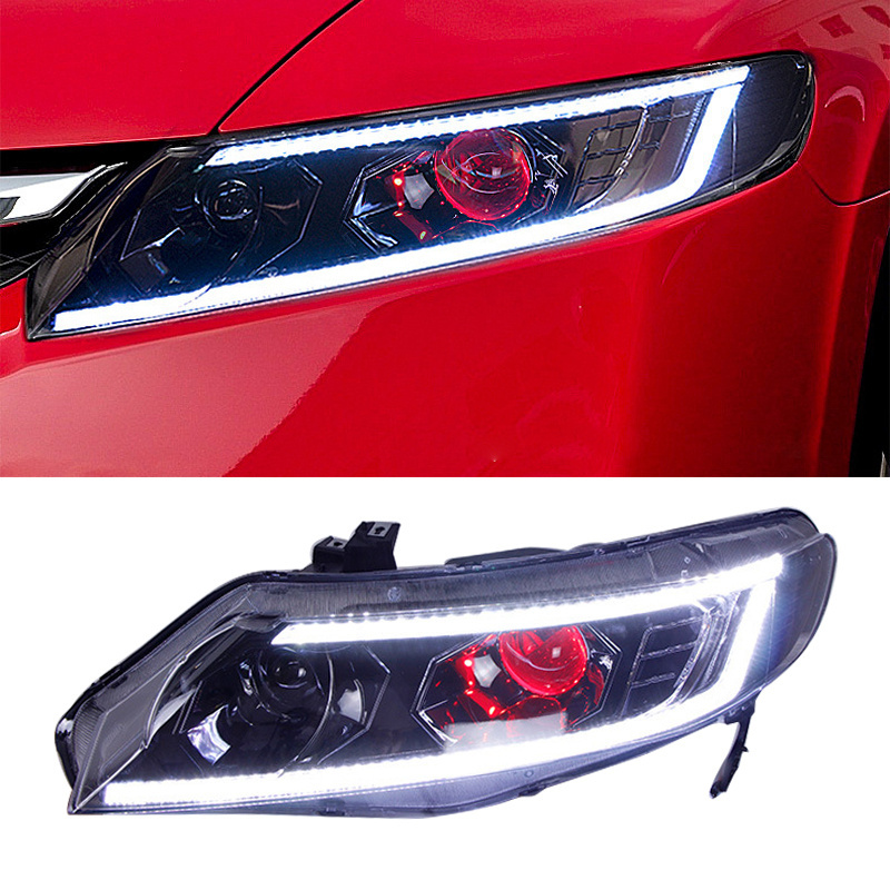 LED Headlights for Honda Civic 2006 2007 2008 2009 2010 2011 8th FA gen DRL Head Lamp Accessories car IX