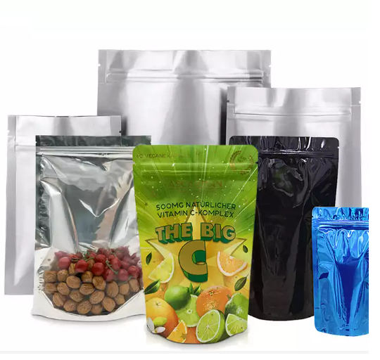 Plastic Zipper Pet Sack Bags With Resealable And Reusable Aluminum Foil Packaging Valve Bags