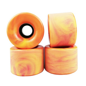 High Quality swirl color 65mm 83A Polyurethane Cruiser Skateboard Wheels for freestyle decks wheels