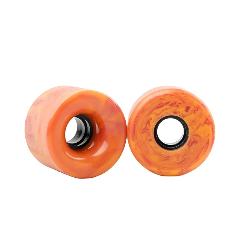 High Quality swirl color 65mm 83A Polyurethane Cruiser Skateboard Wheels for freestyle decks wheels