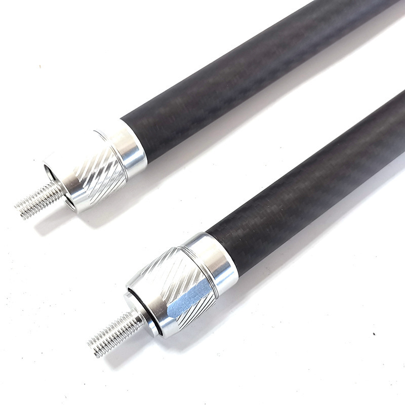 Carbon Fiber Tubing Stainless Threaded Connectors Aluminum 25mm To 25mm Carbon Fiber Tube Connector