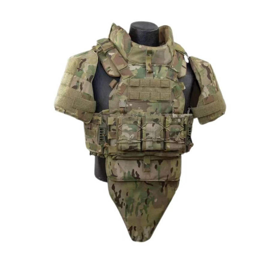 Outdoor Full Molle System Camo Armored Vest Quick Release 1000d Camouflage Full Protective Tactical Vest With Plate